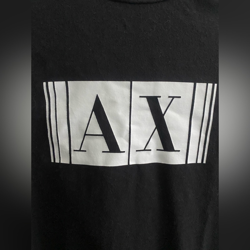 Armani Exchange Black Hoodie with White Accents - Picture 3 of 7